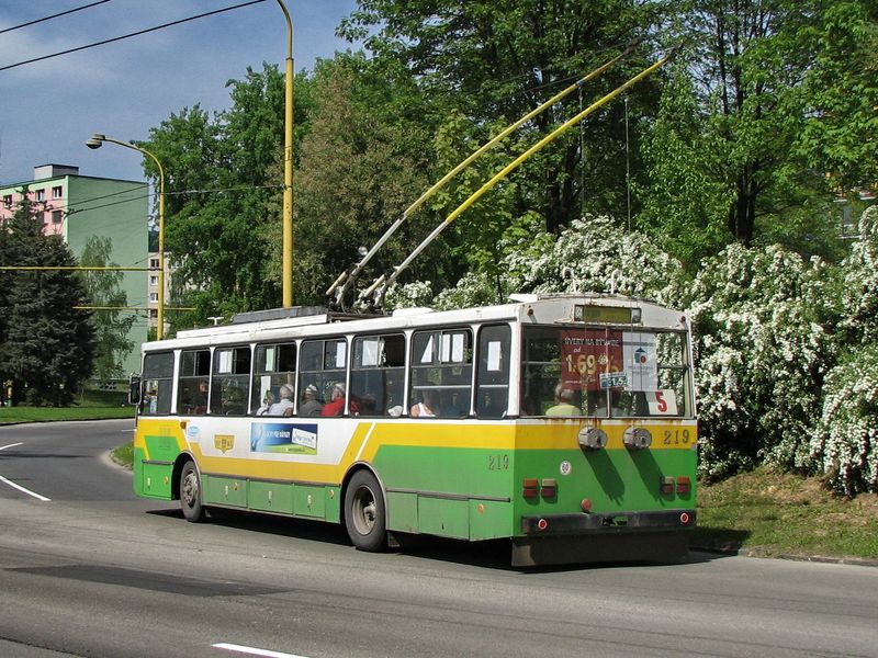 Trolejbus Škoda 14 Tr ev. č. 219