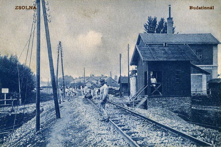 Výstavba trate v Budatíne 