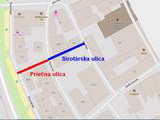 Sirotárska ulica na mape