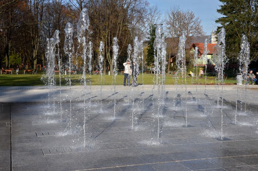 Nová fontána v parku