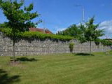 Gabionový múr v Parku Ľ. Štúra