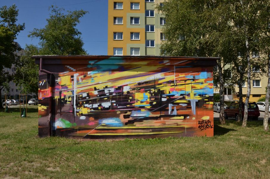 Street art maľba na Jaseňovej