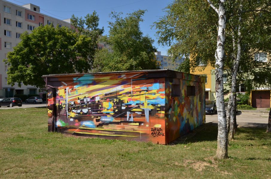 Street art maľba na Jaseňovej
