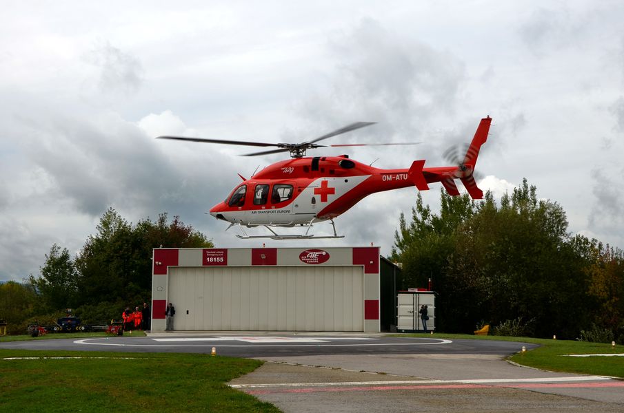 Vrtuľník Bell 429 v Žiline