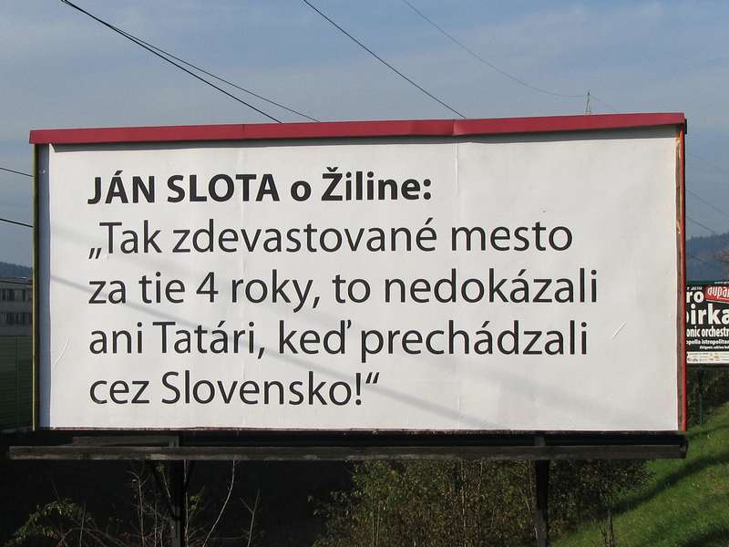Ján Slota o Žiline