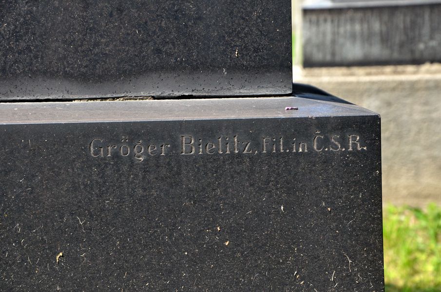Gröger Bielitz, Fil. in Č. S. R.